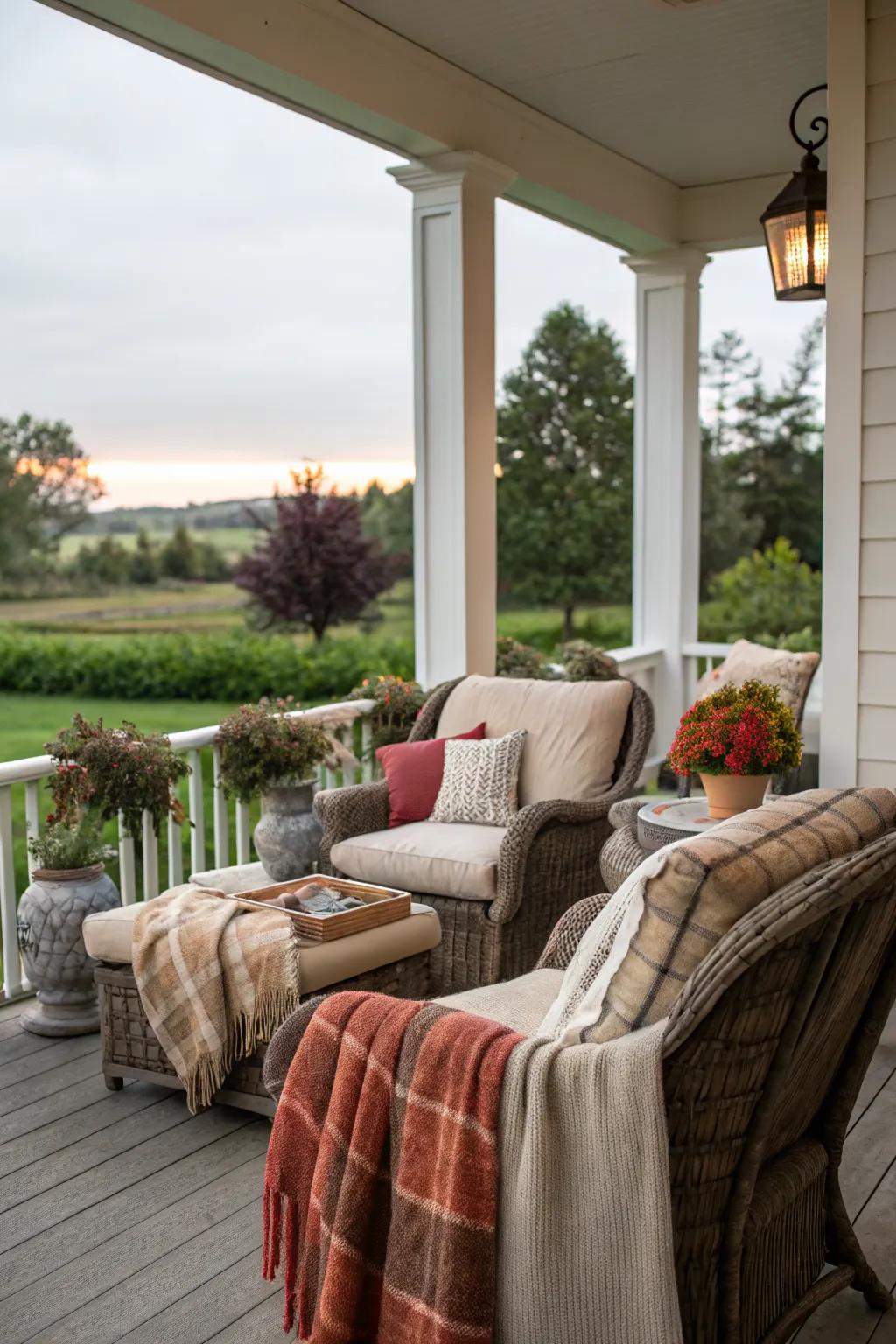 A cozy nook invites you to relax and enjoy the season.