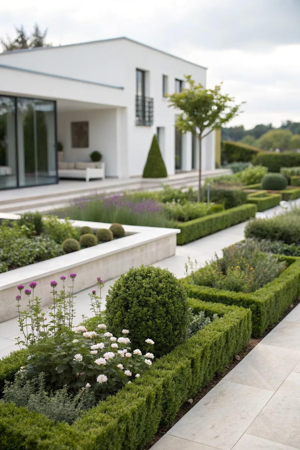 A garden with simple, elegant landscaping.