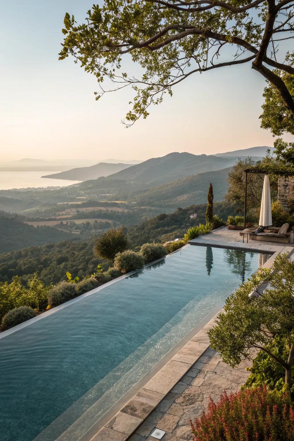 An infinity edge pool that blends into the horizon.