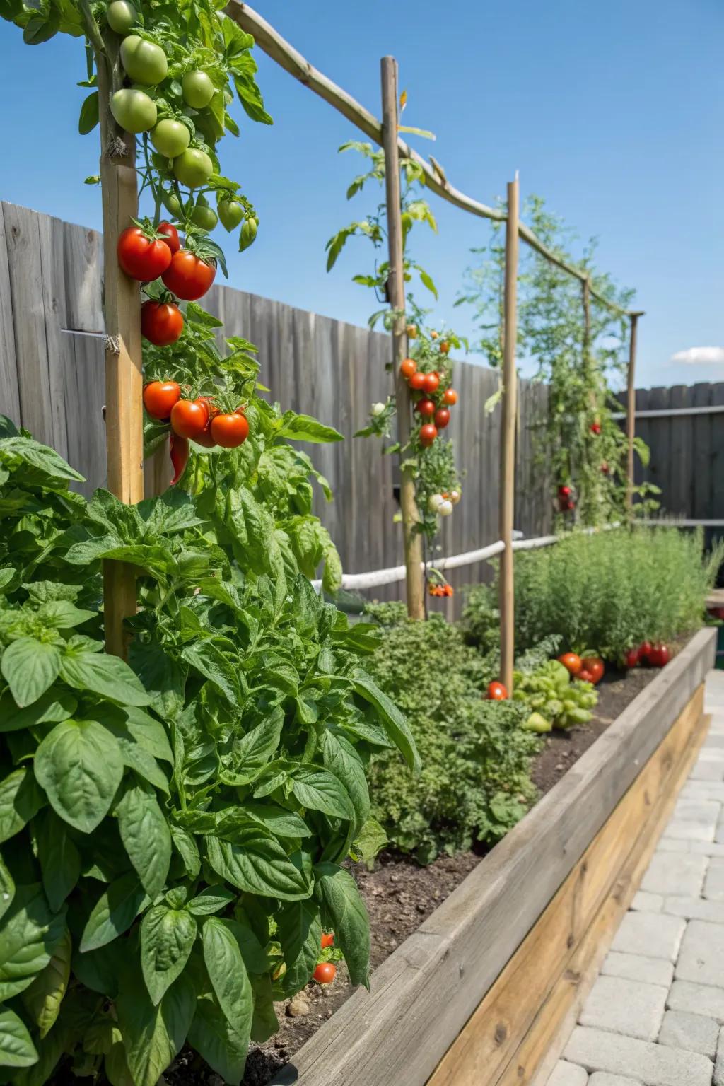 Companion planting creates harmonious growth and enhances flavors.