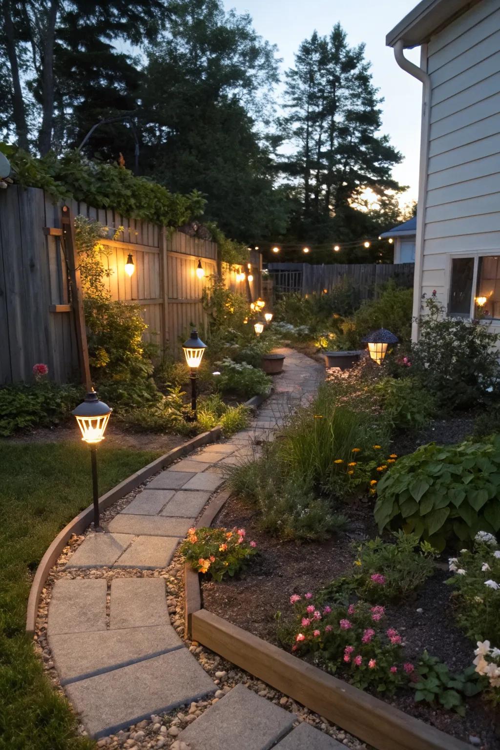 Solar lighting offers an eco-friendly solution for any backyard.