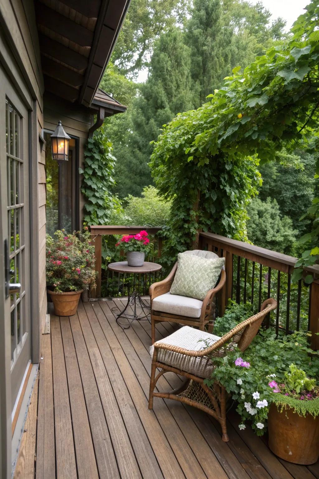 Wooden decking adds natural warmth to your deck.