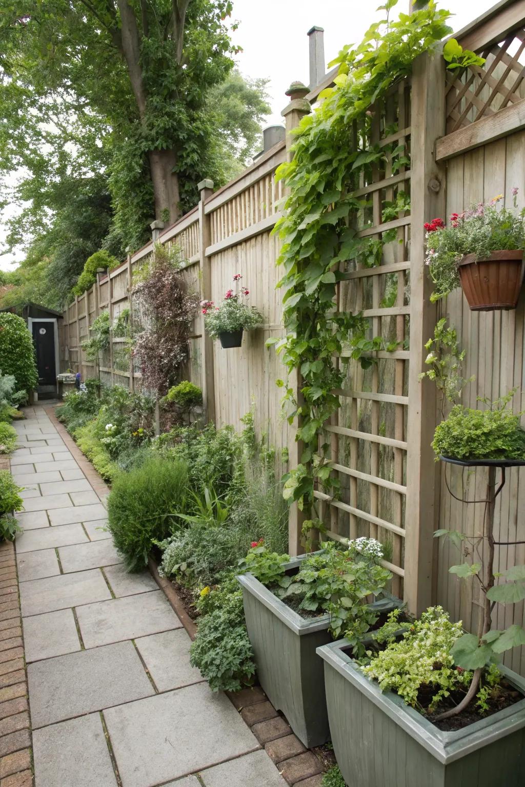 Vertical gardens make creative use of limited space.