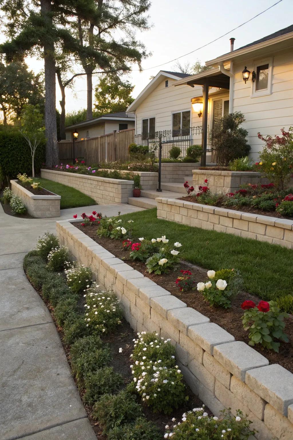 Symmetry creates a harmonious landscape.