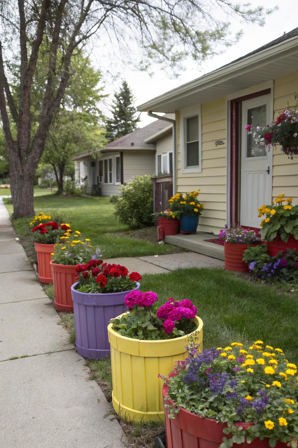 Containers offer flexibility and vibrant splashes of color.