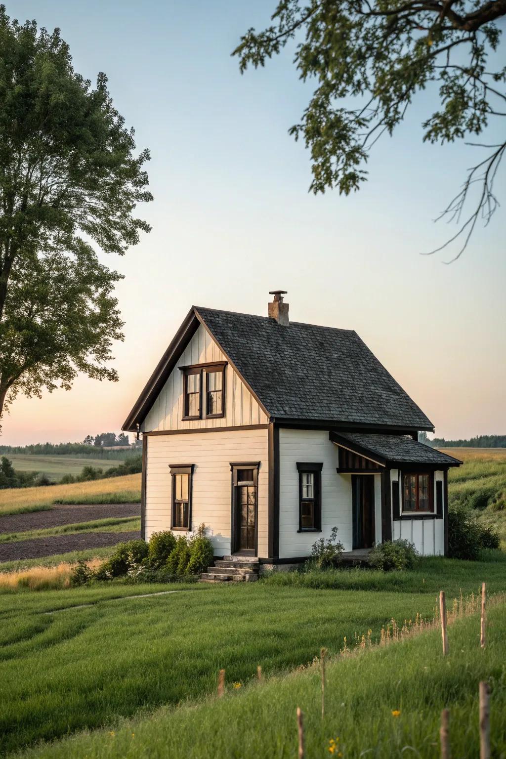 Bold contrasts in a modern farmhouse design