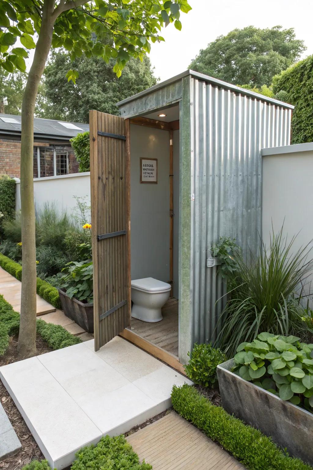 Industrial chic with corrugated metal