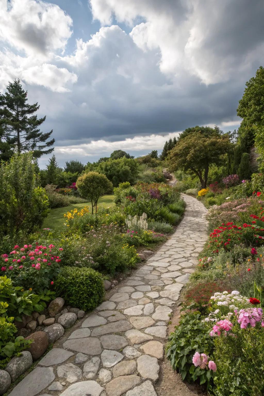 Define your garden with creative and inviting pathways.