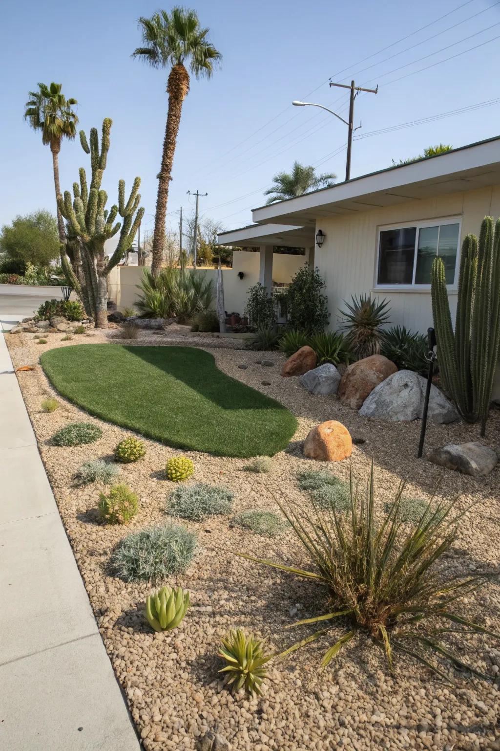 A minimalist lawn offers green appeal with little effort.