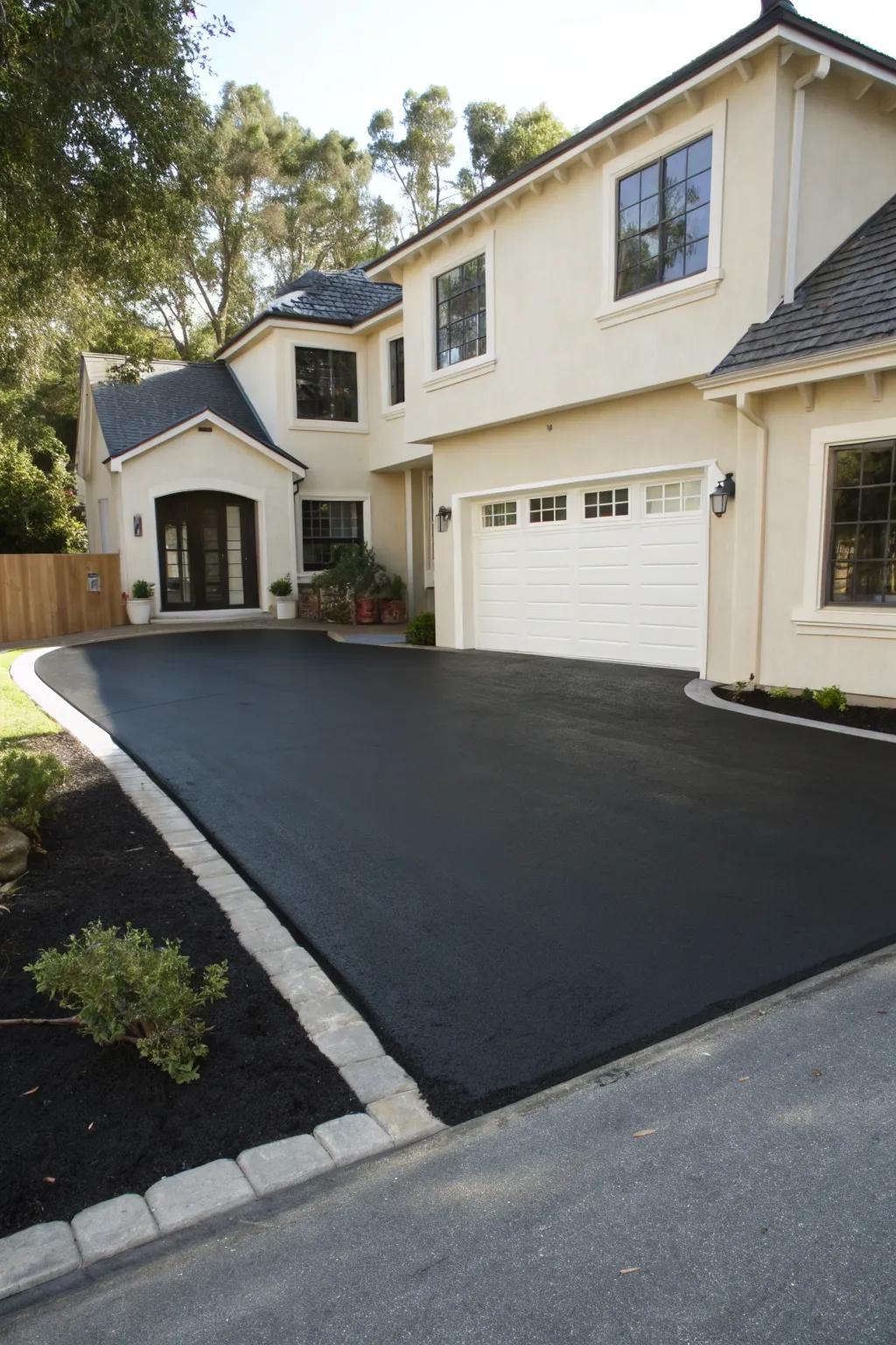 Bold black stain adds drama and modernity to this home's entrance.