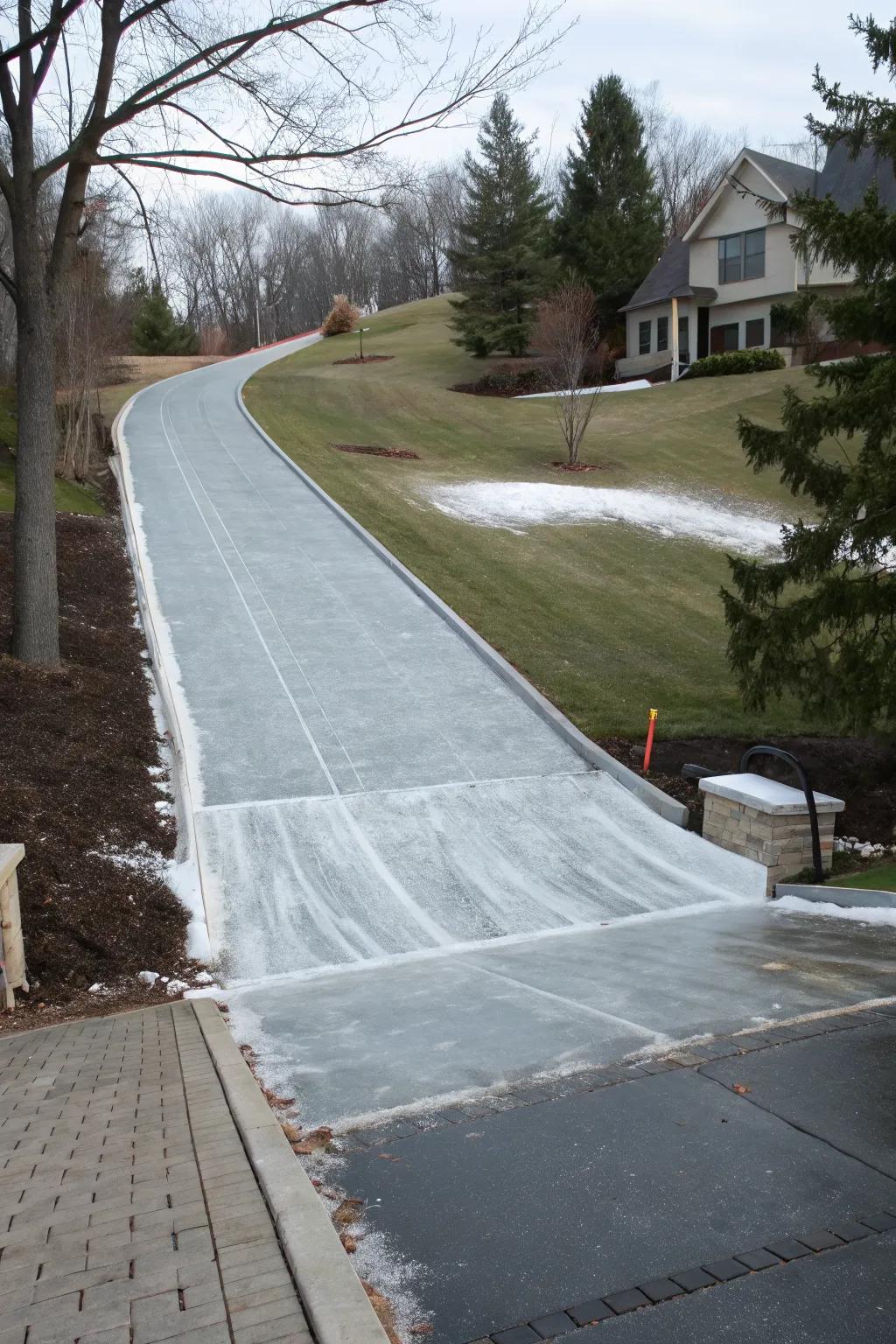 High-tech features ensure safety in icy conditions.