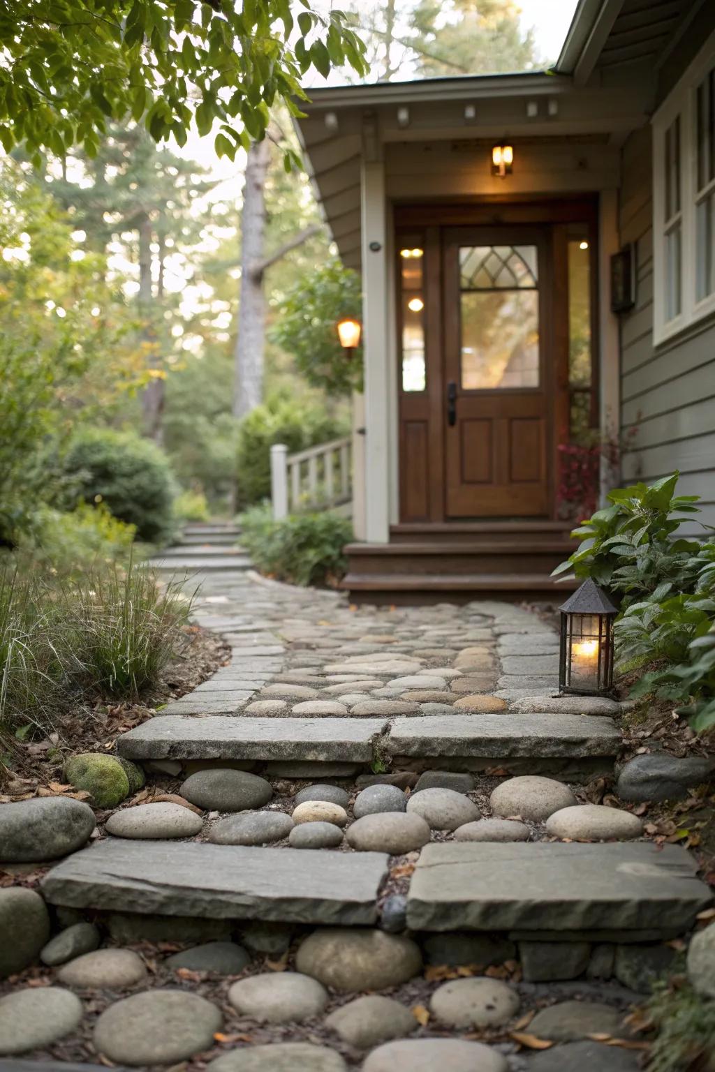 An inviting pathway leading to the entrance