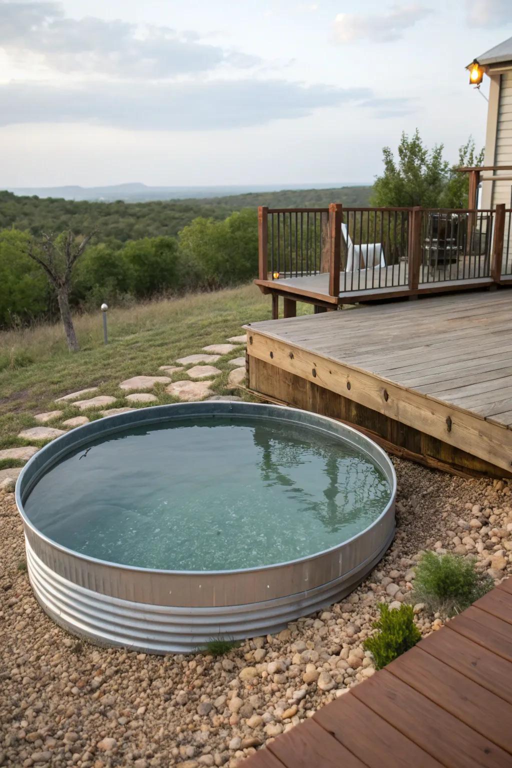 Gravel offers a sustainable and stylish deck surround.