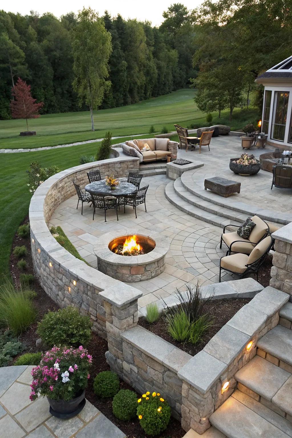 Enhance your patio with a multi-level design.