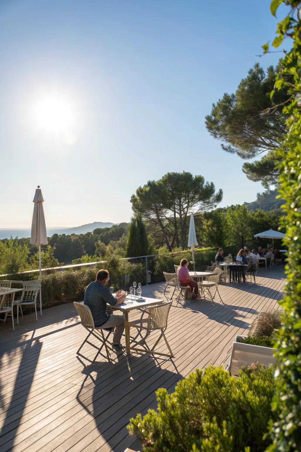 A deck designed for socializing.