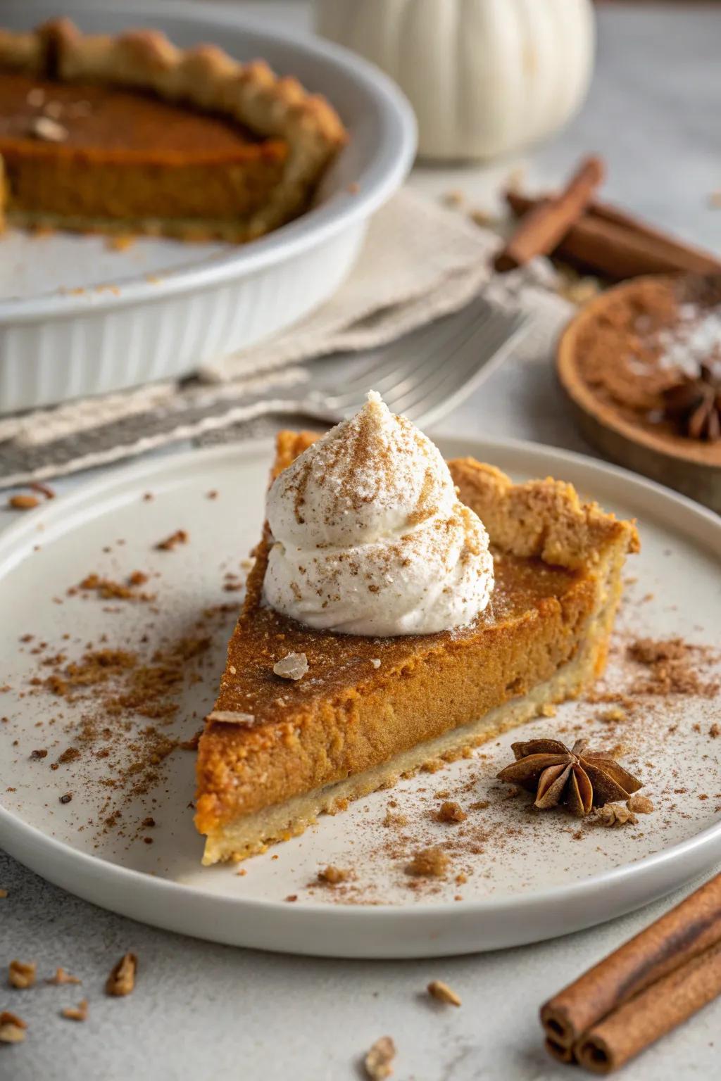 A smoky twist on the classic pumpkin pie.