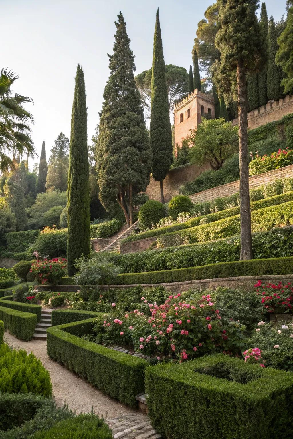 Natural privacy elements offer seclusion and charm.
