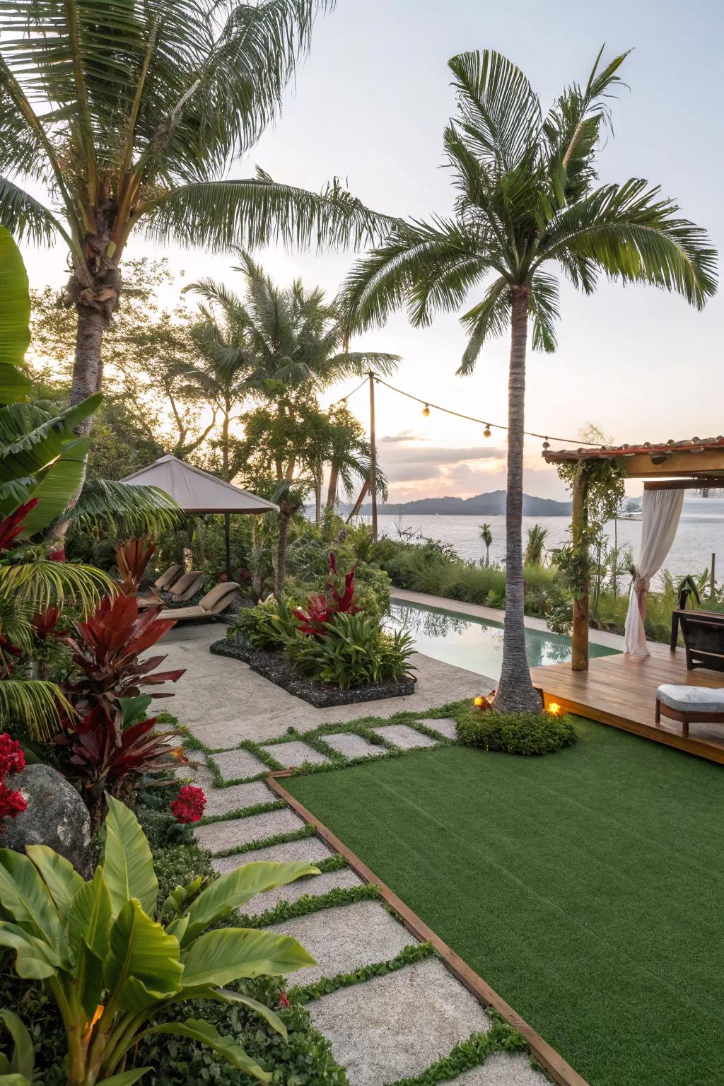 Tropical vibes transport you to paradise.