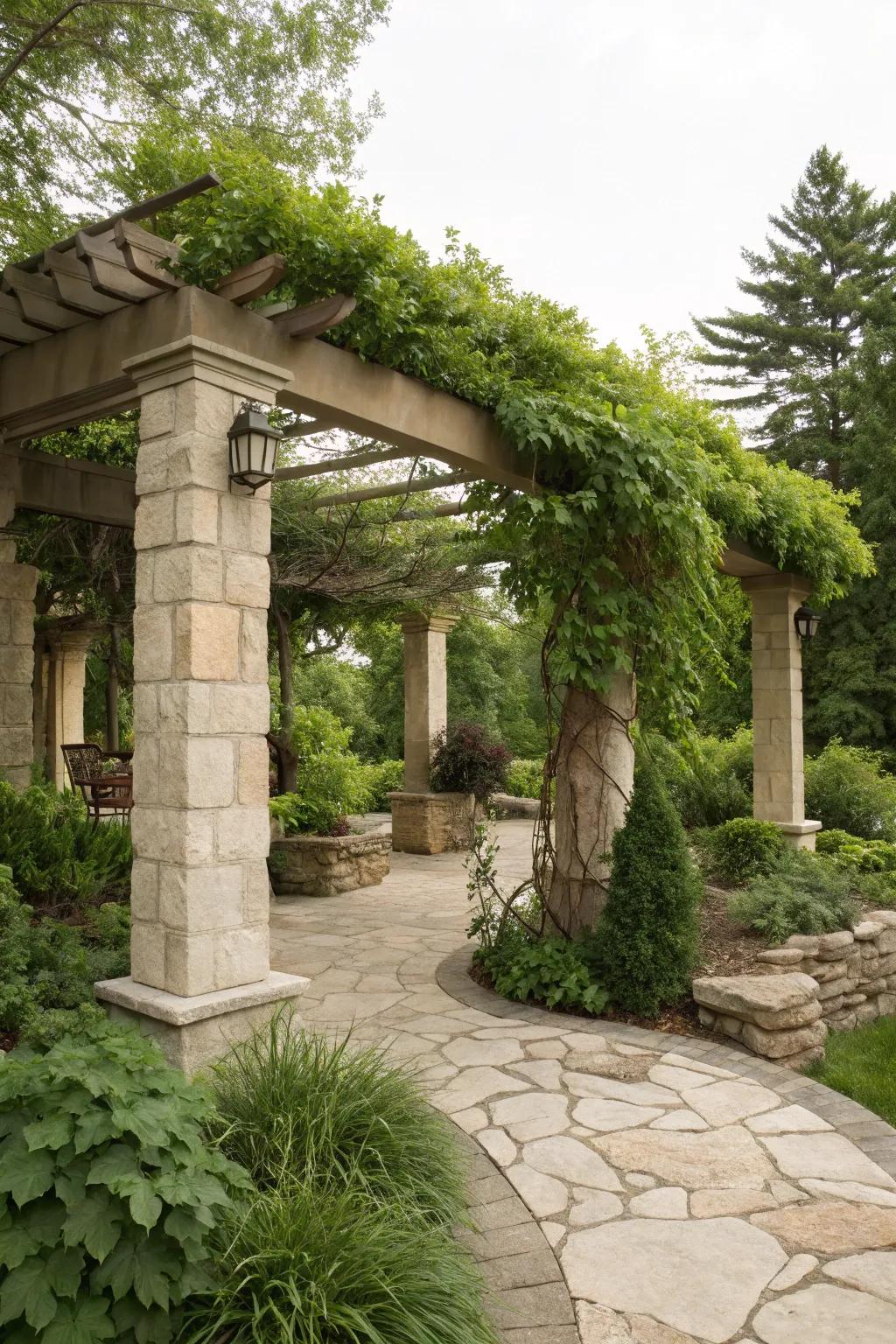 Neutral tones help your pergola blend seamlessly with nature.