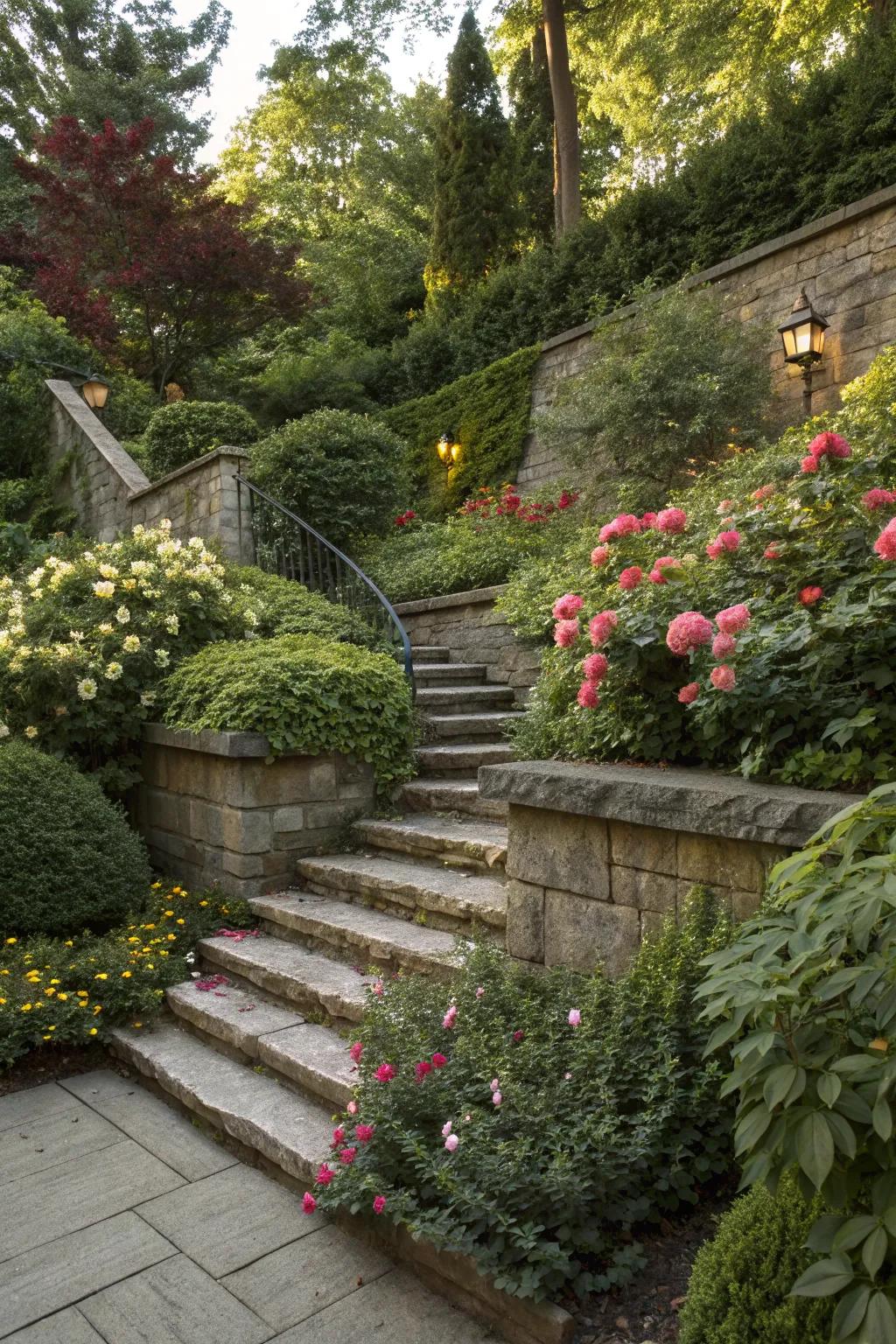 Seamless transition with integrated staircase