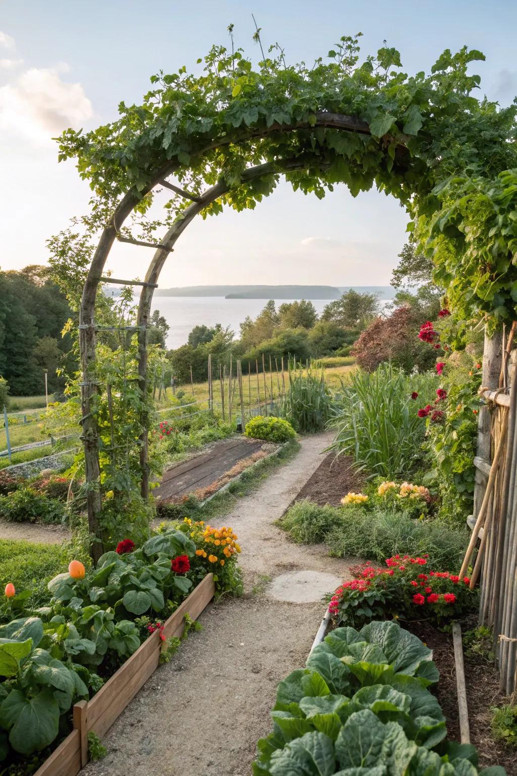 Arches create a grand entrance to your garden paths.