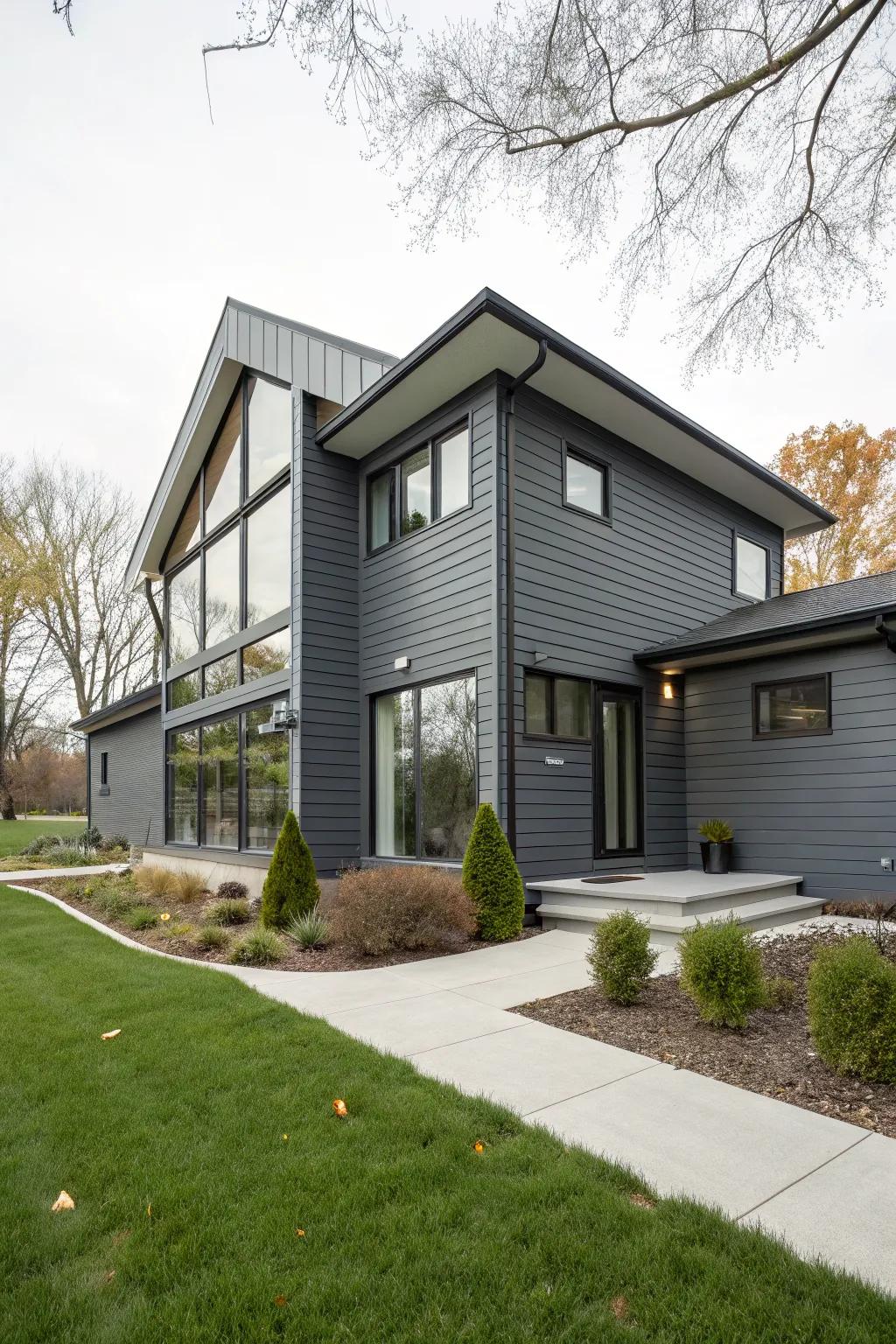 Slate gray adds a sleek and modern touch.