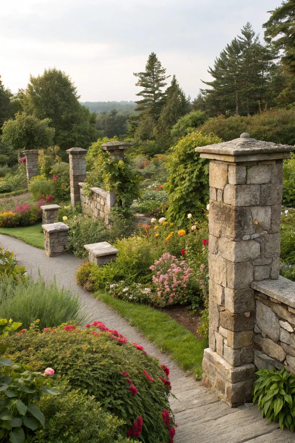 Stone structures offer durability and natural beauty.
