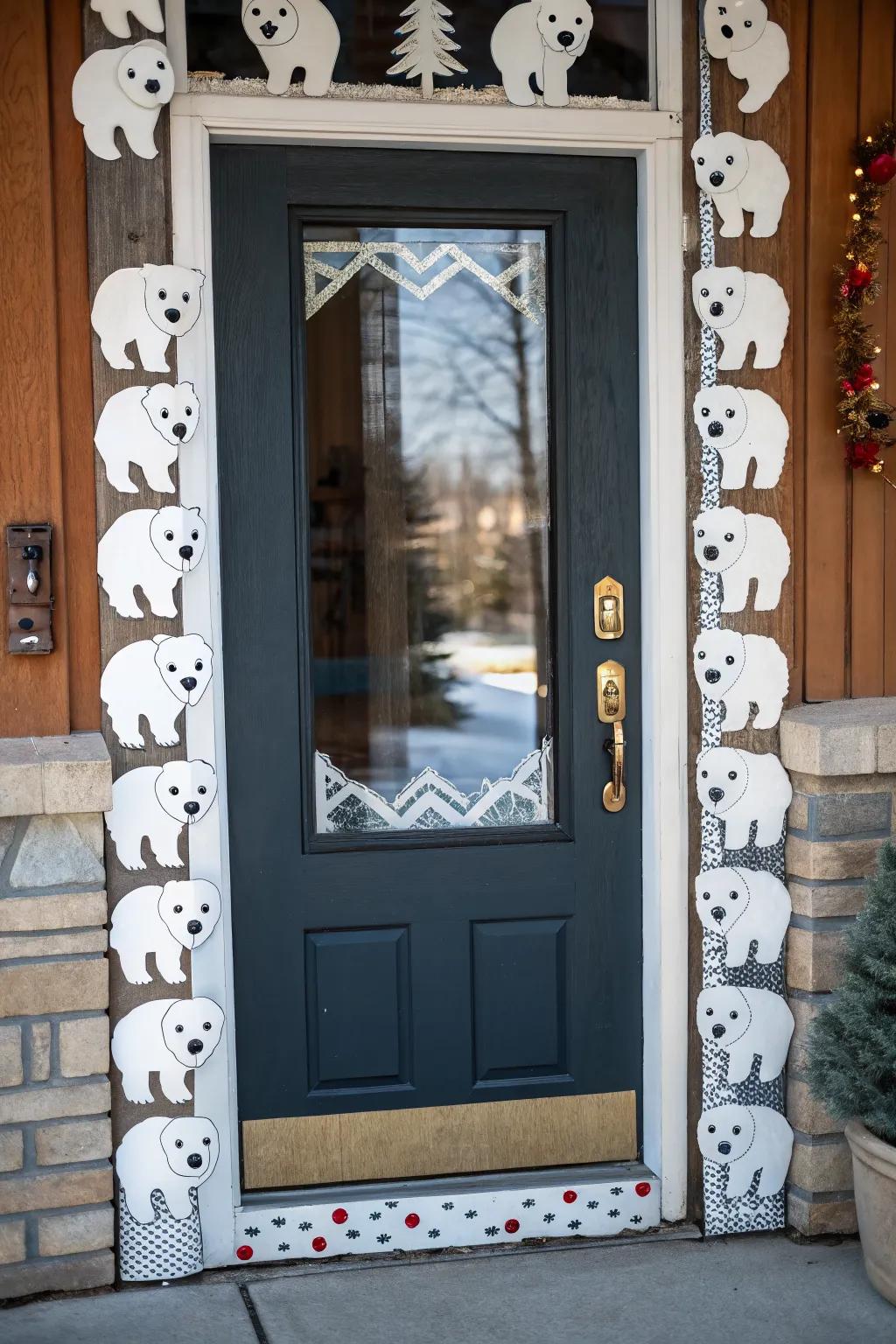 Add whimsical charm with polar bear decorations.