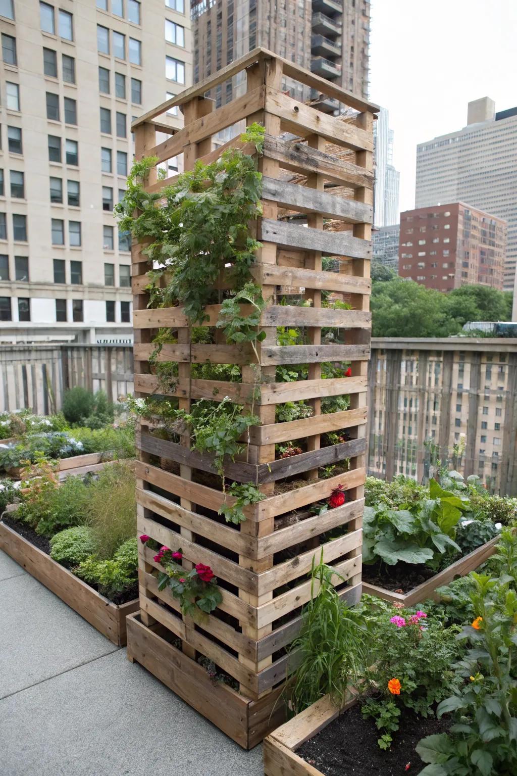 Enjoy your garden privacy with a pallet screen.