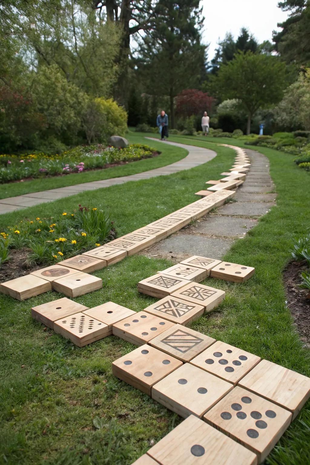 Giant Dominoes: A playful twist on a classic game.