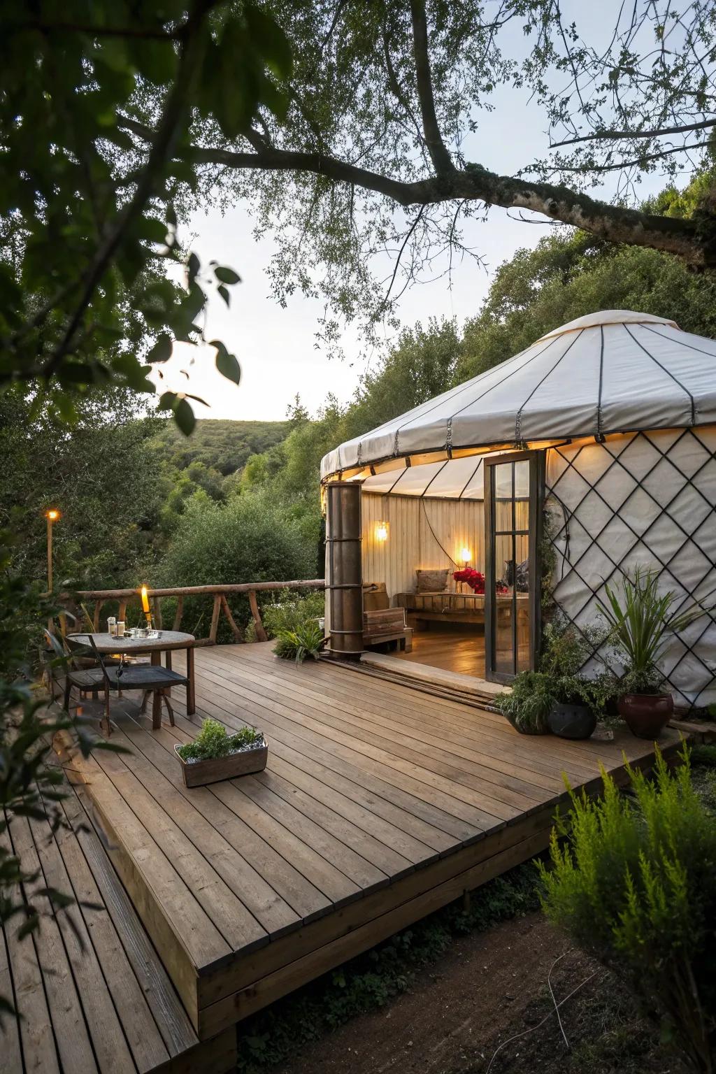 A canopy offers comfort and protection from the elements.