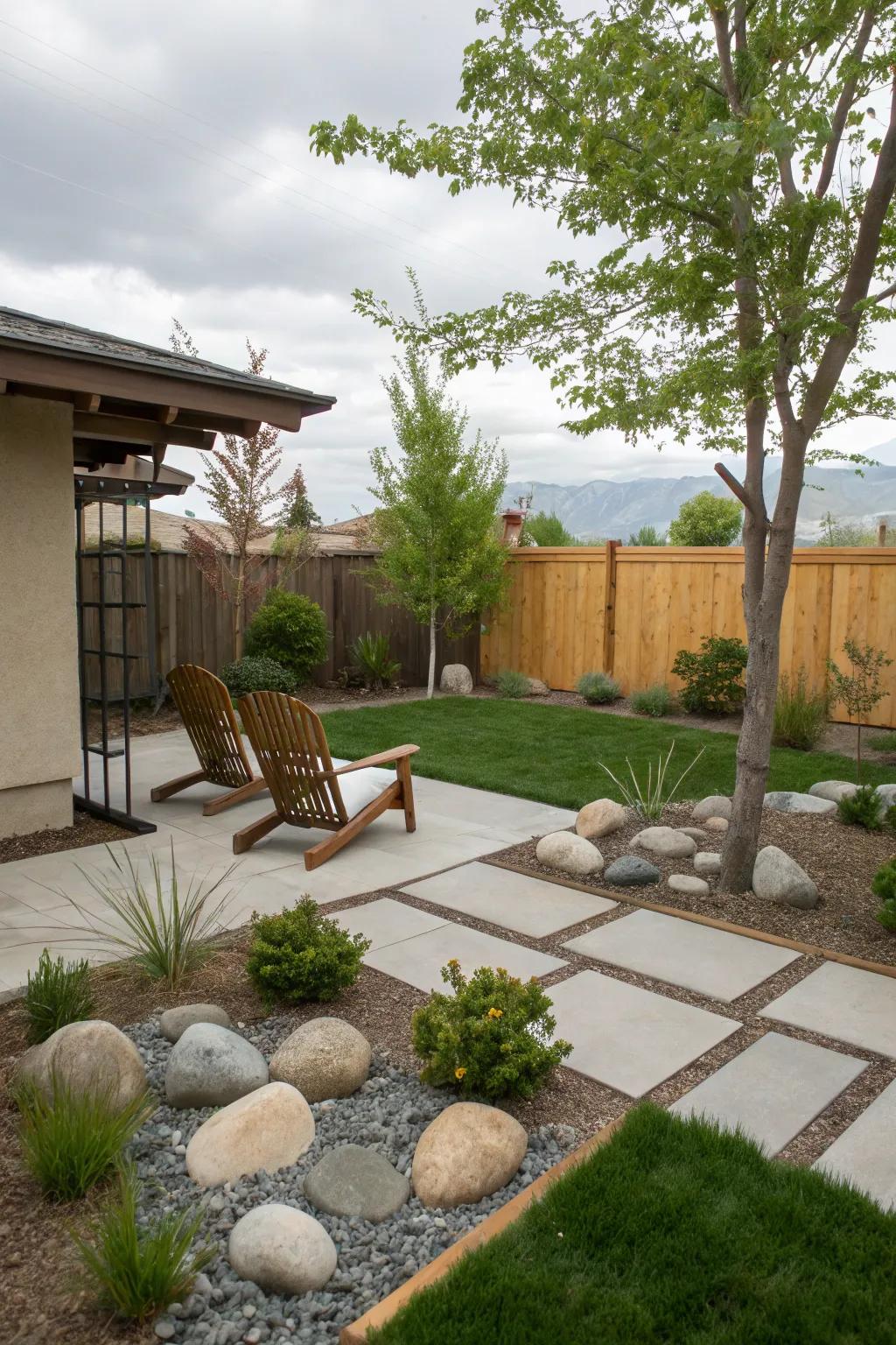 A cozy bench invites relaxation and reflection.