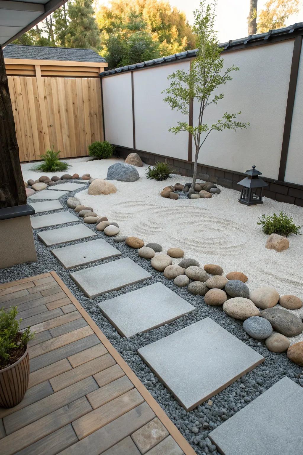 Turn your patio into a Zen retreat with calming elements.