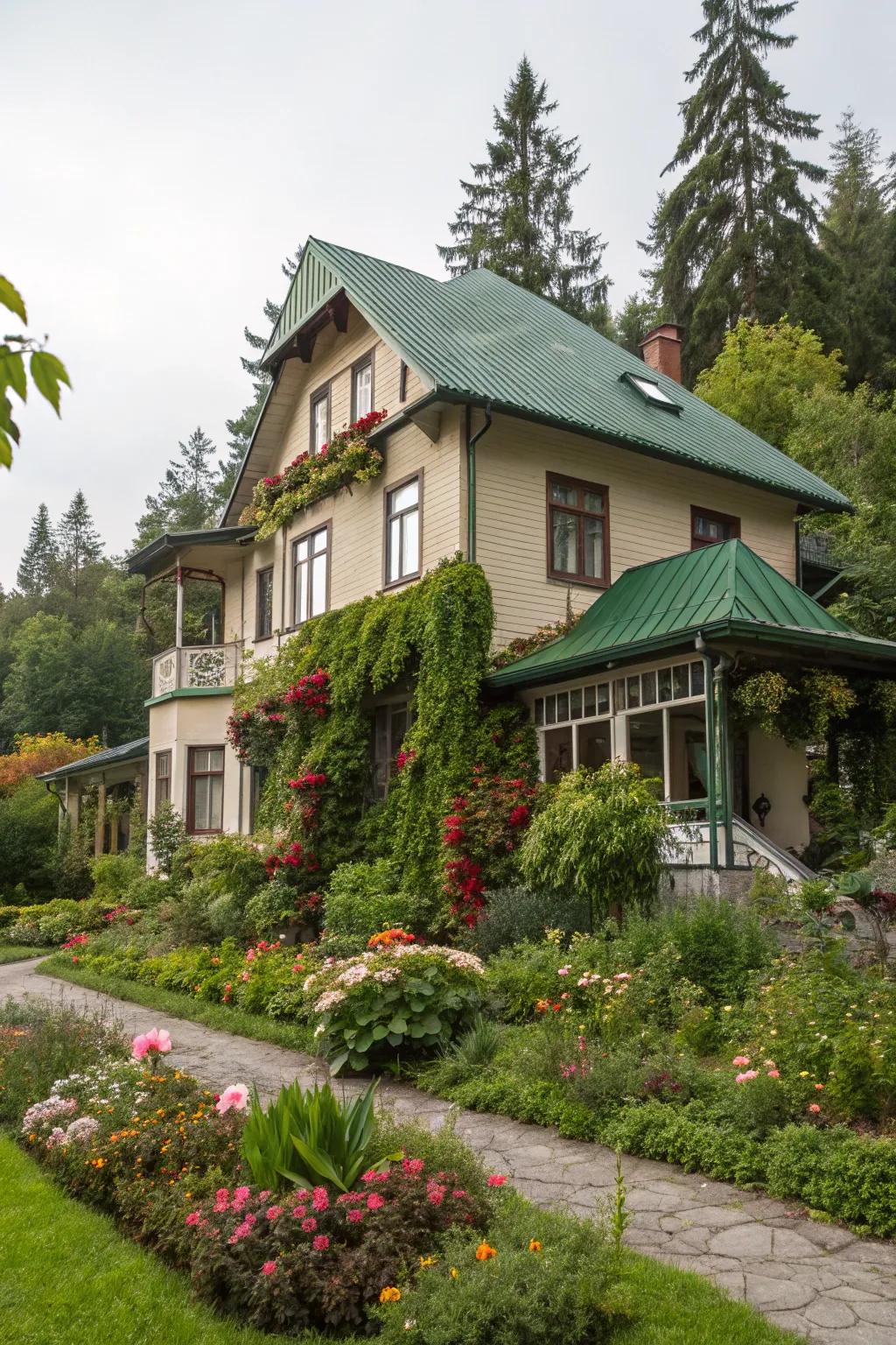 An eco-friendly green roof that adds beauty and sustainability.