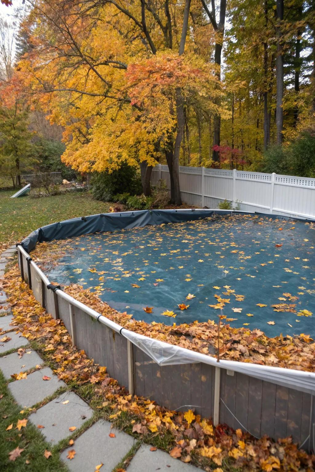 Leaf net covers keep your pool clean and leaf-free.