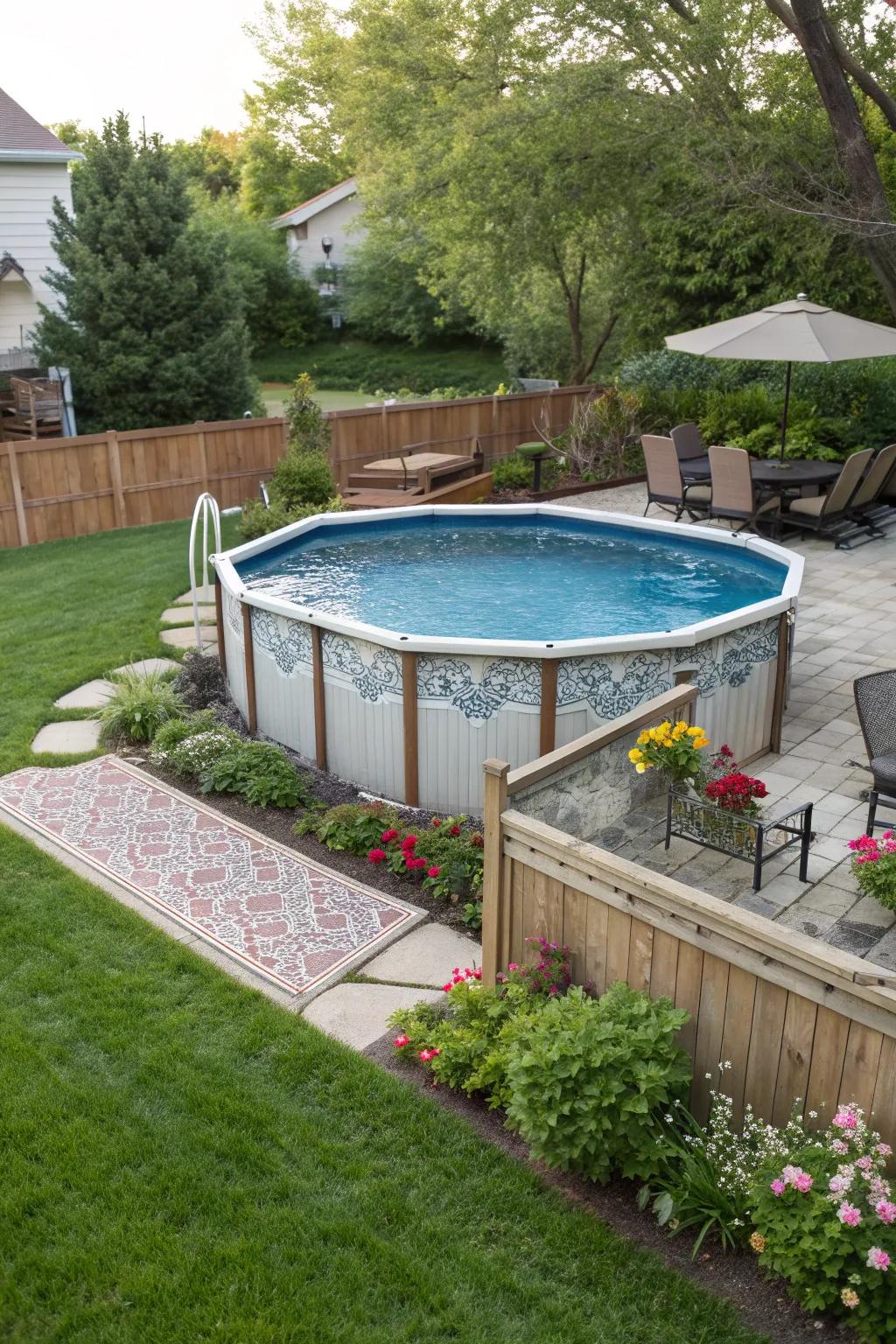 Carpet padding is a cost-effective way to add comfort beneath your pool.