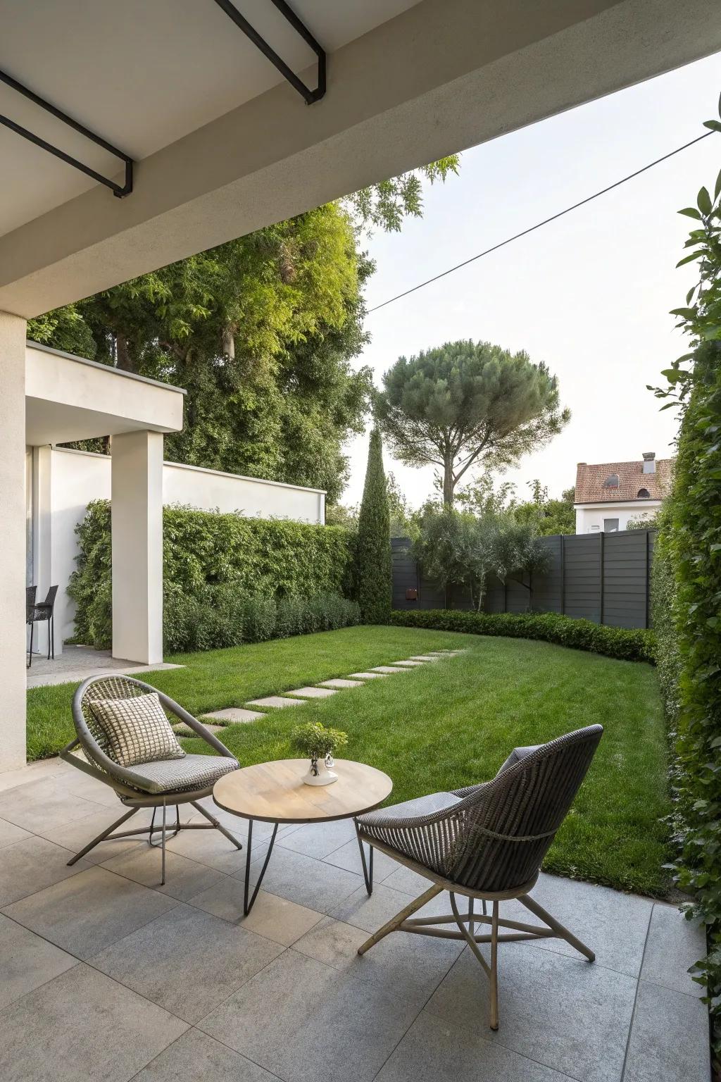 Modern designs bring a sleek, stylish vibe to outdoor areas.