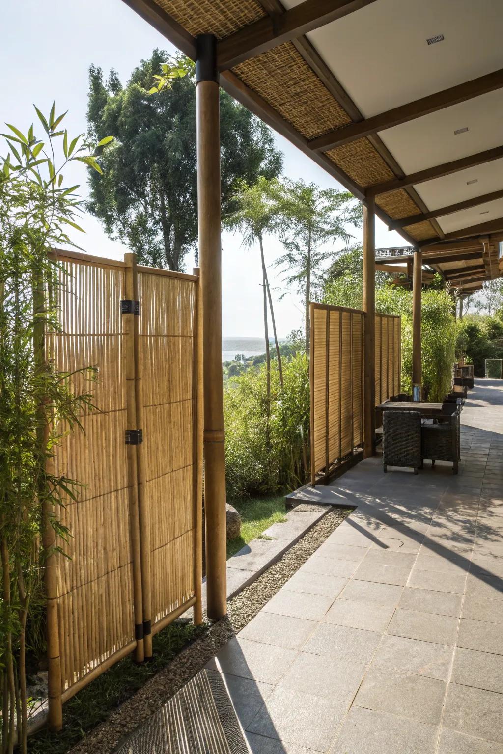 A private retreat with natural privacy elements.