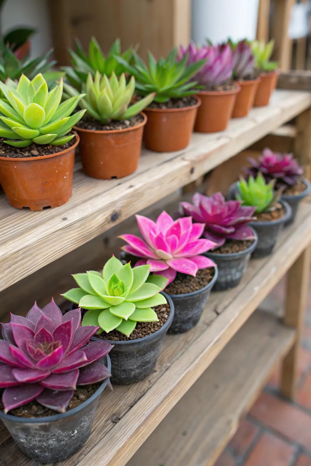 Add a trendy touch to your home with easy-care succulents.