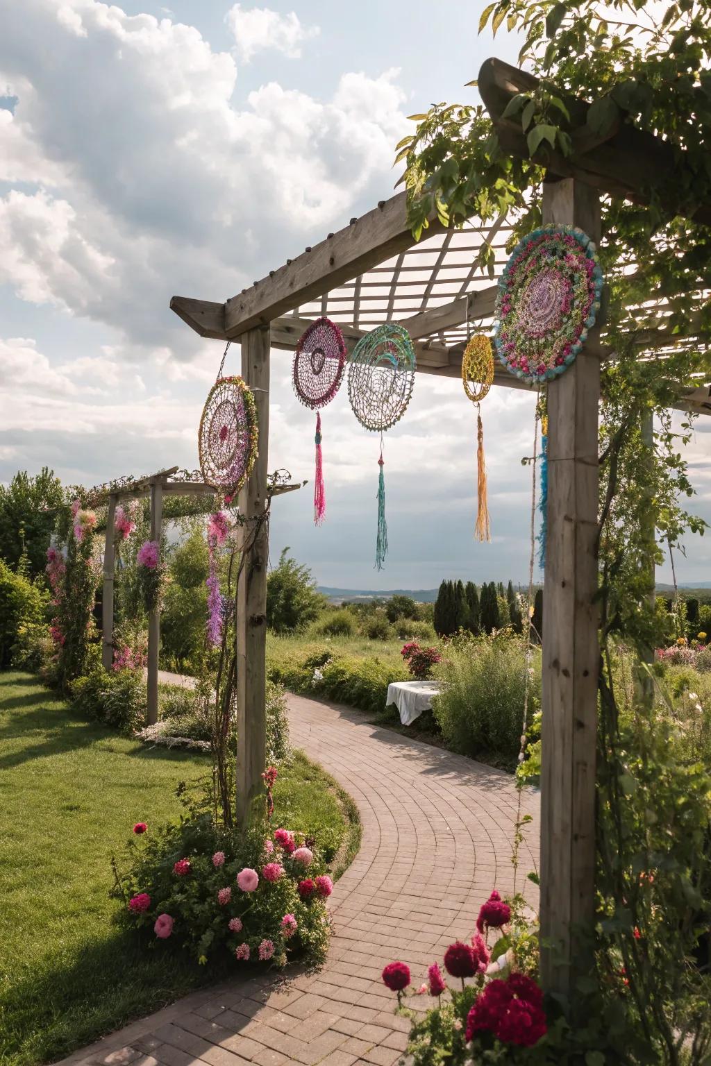 Dreamcatchers add a playful bohemian touch.