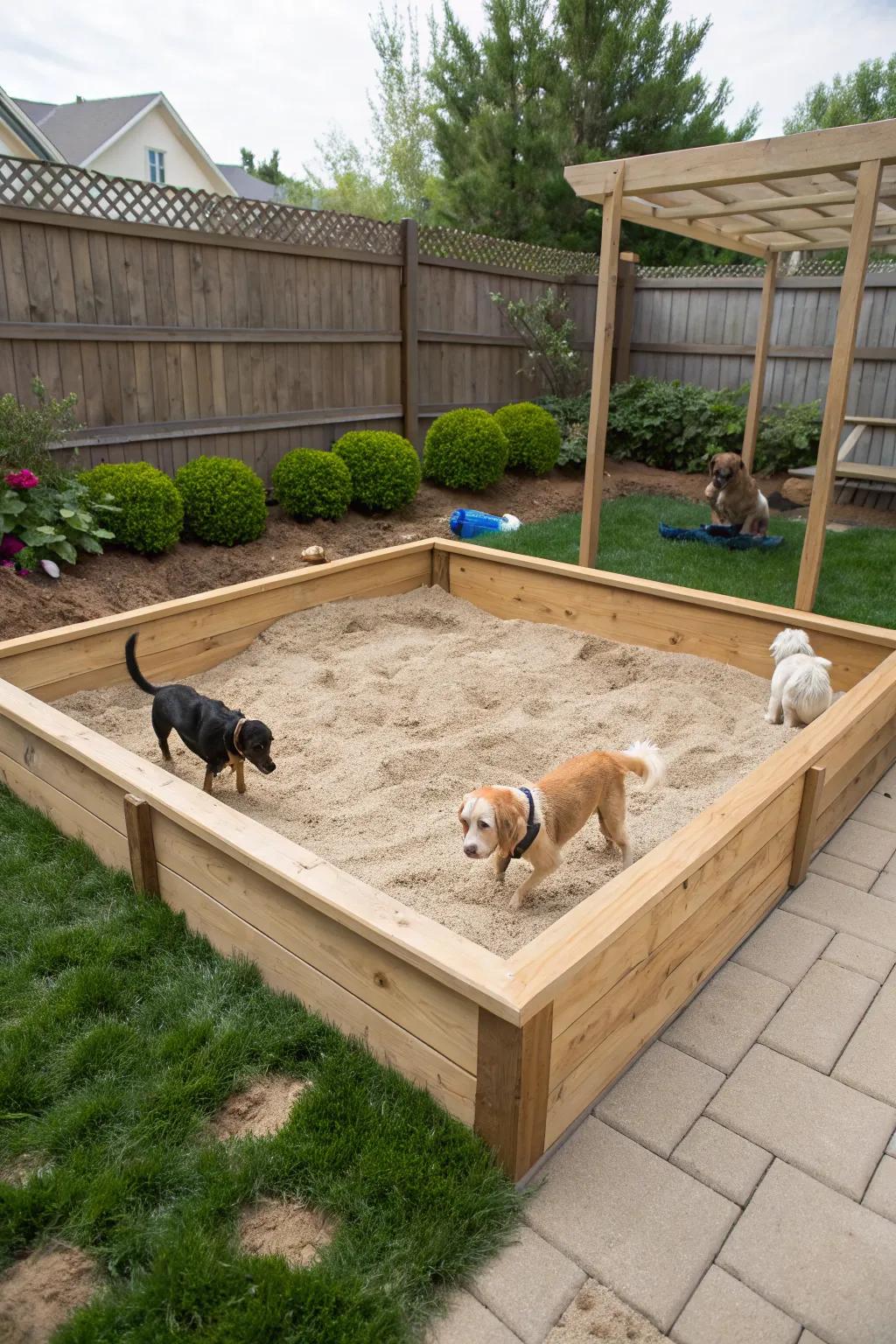 Give your dog a designated digging spot to protect your garden.