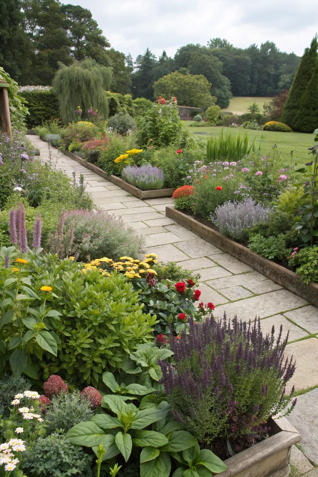 Balance beauty and practicality for an appealing and productive garden.