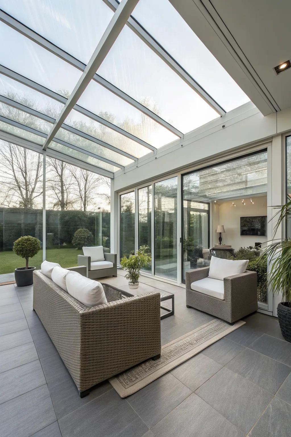 Embrace simplicity with a modern minimalist patio.