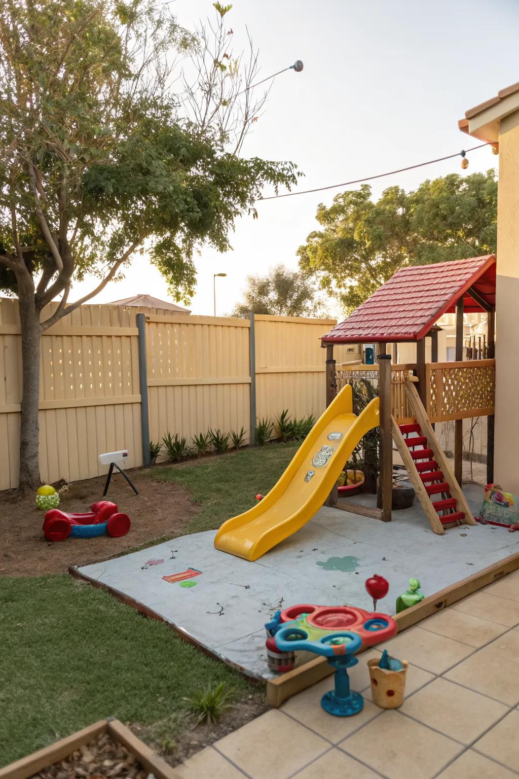 A fun slide for endless backyard adventures.