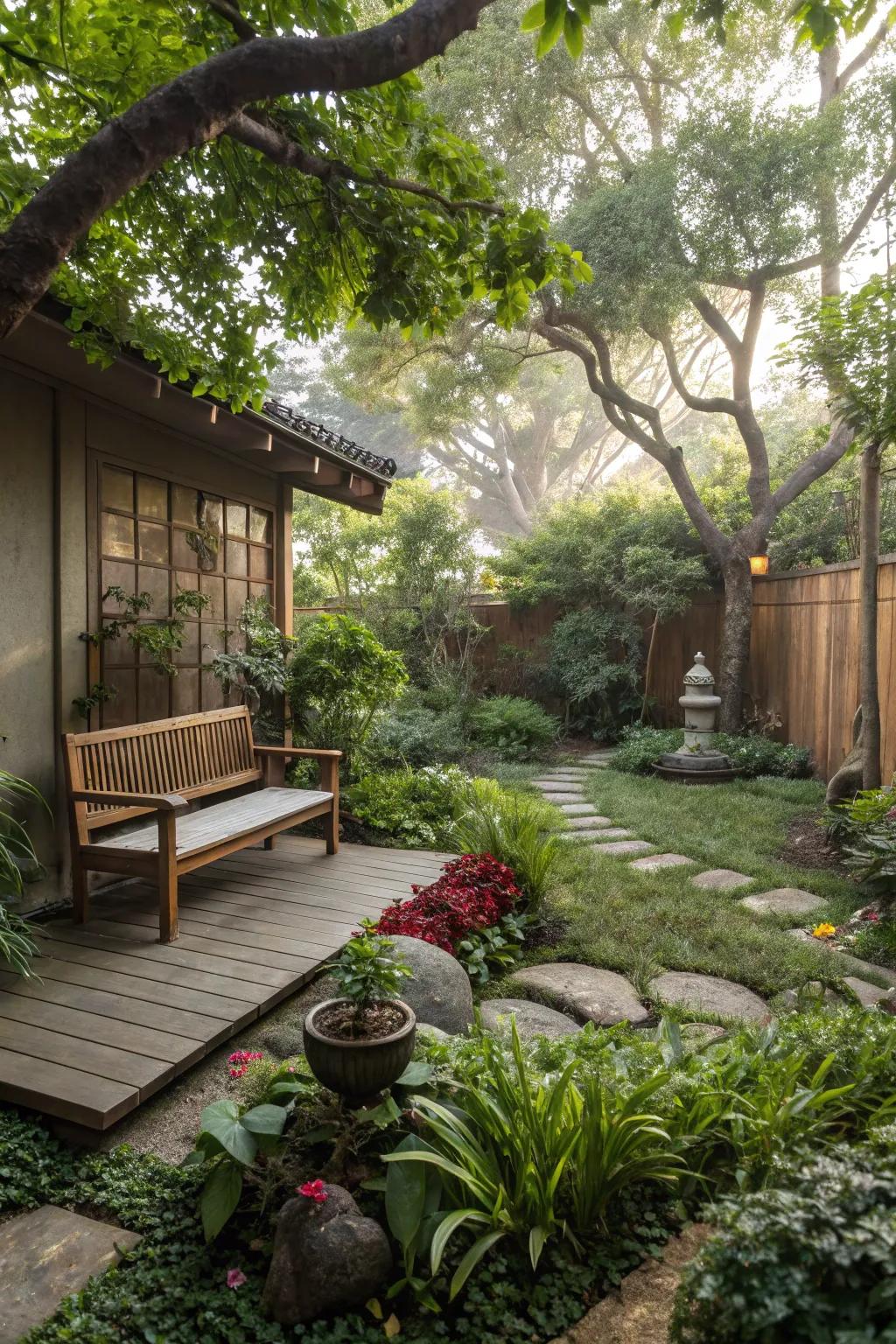 Greenery promotes peace and attracts nature.