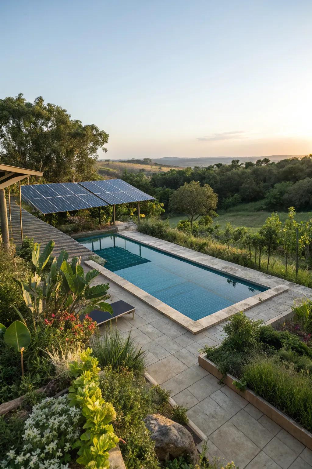 Eco-friendly solutions for a sustainable pool.