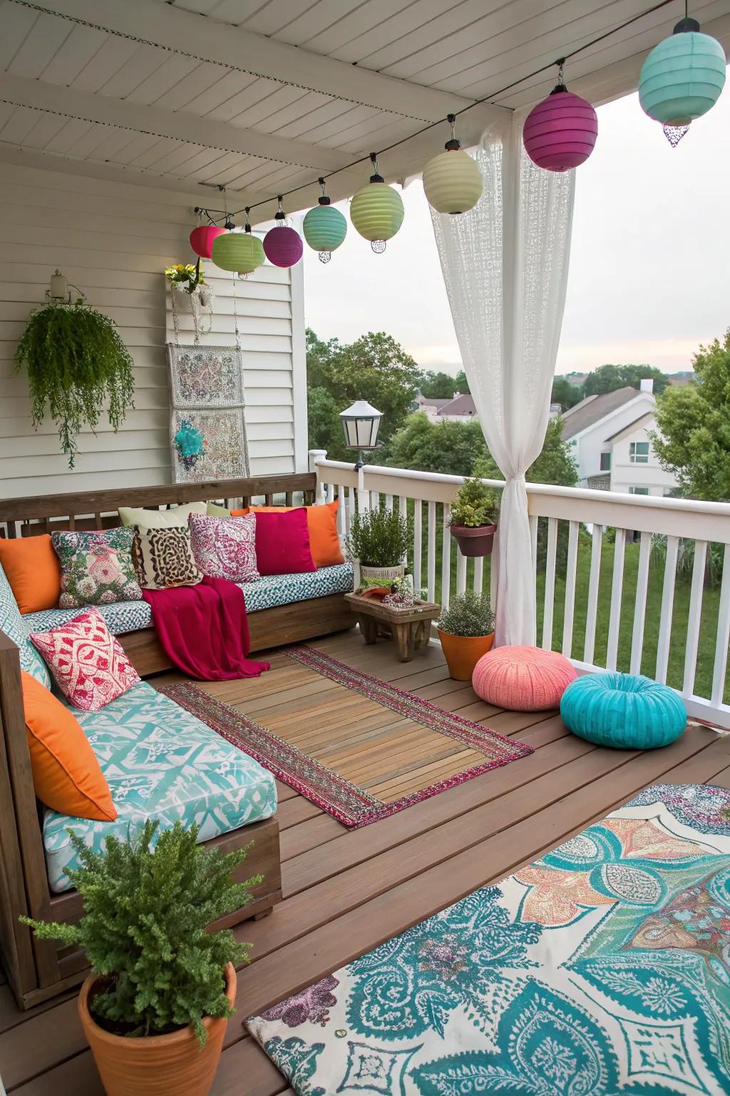 Decorative elements add personality to your deck.