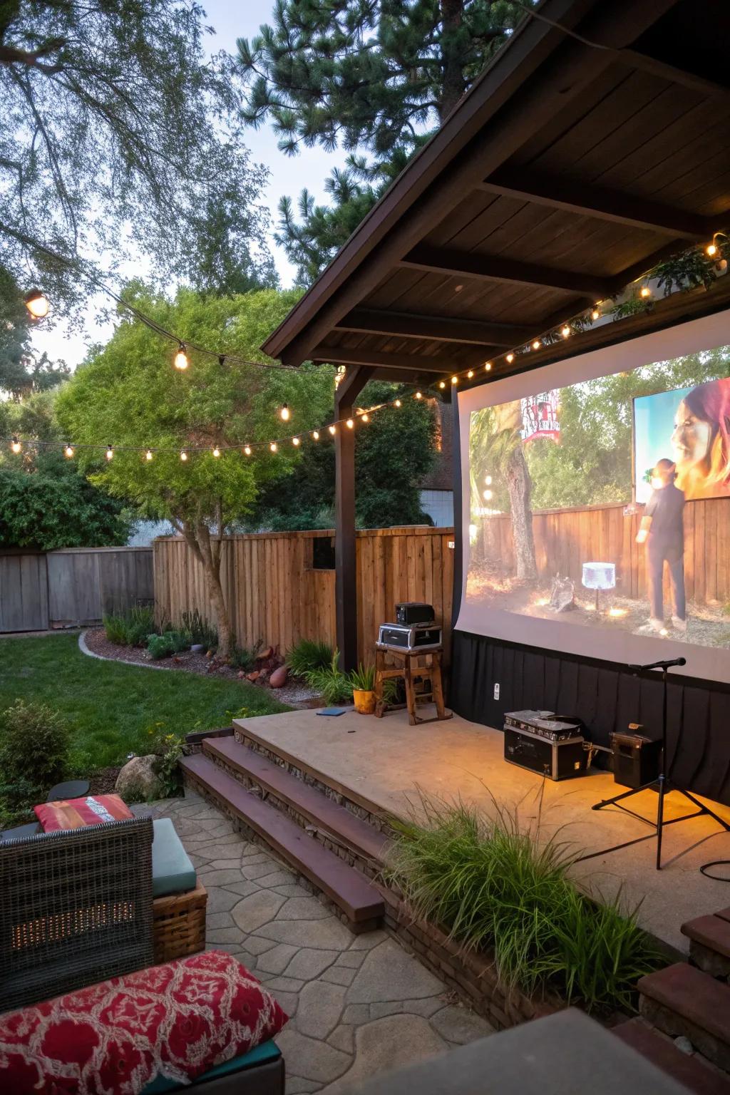 A projection wall adds versatility and excitement to your stage.