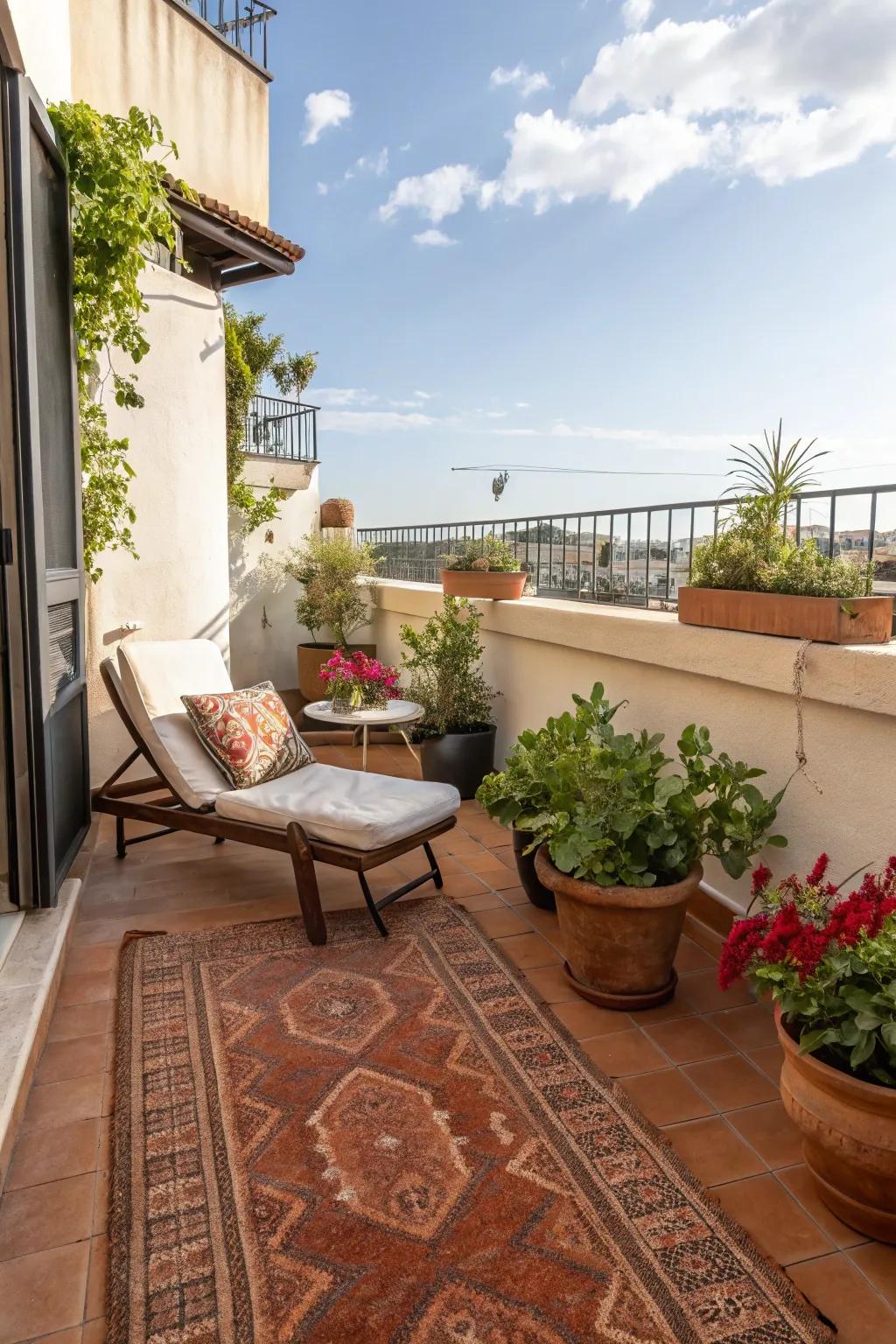 Bring earthy warmth with terracotta tones.