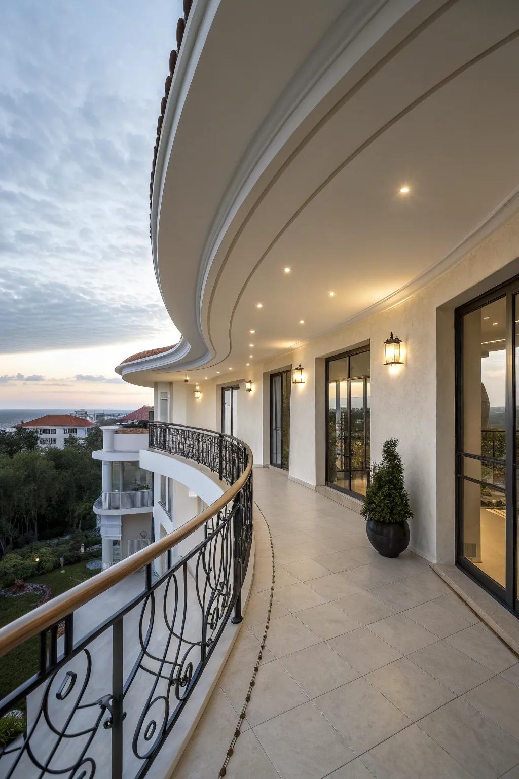 Curved roofs combine style with practicality.